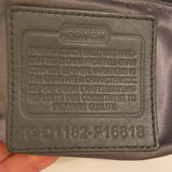 Coach "Brooke" Pewter Metallic Hobo Shoulder Large Leather Handbag #D1182-F16618 - Picture 4 of 8